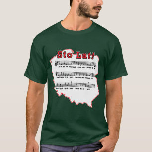 Sto Lat. Poolse Song-kaart T-shirt