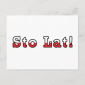 Sto Lat Poolse vlag Briefkaart (Voorkant)