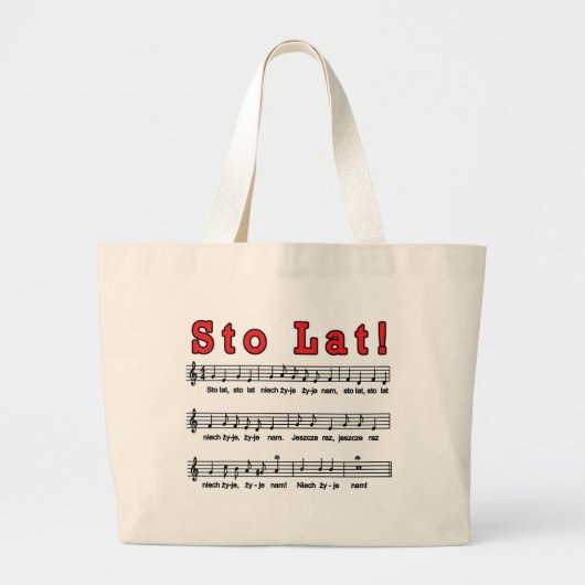 Sto Lat. Song Bags Grote Tote Bag (Voorkant)