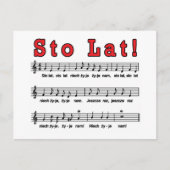 Sto Lat. Song Briefkaart (Voorkant)