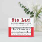 Sto Lat. Song Briefkaart (Staand voorkant)