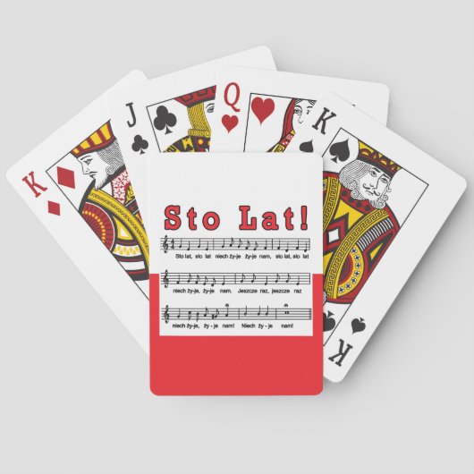Sto Lat. Song Pokerkaarten (Achterkant)