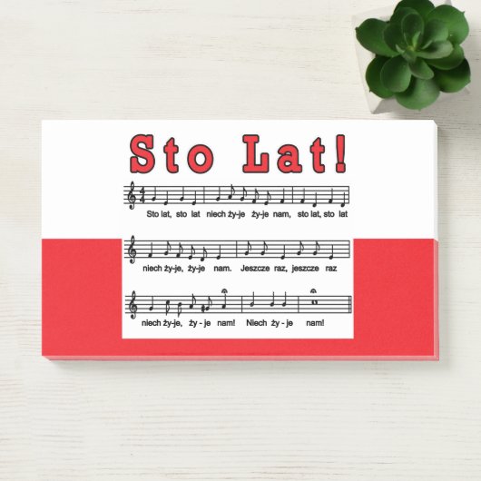 Sto Lat. Song Post-it® Notes (Kantoor)