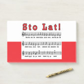 Sto Lat. Song Post-it® Notes (Op bureau)