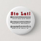 Sto Lat. Song Ronde Button 5,7 Cm (Voorkant)