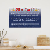 Sto Lat. Zong met Mokken voor bier Poster (Keuken)