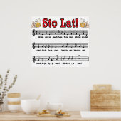 Sto Lat. Zong met Mokken voor bier Poster (Keuken)