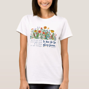Stoa Floral Romeinen 11:36 T-shirt