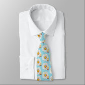 Stoa Light Blue Daisy Necktie Stropdas (Gebonden)