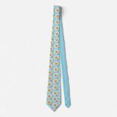 Stoa Light Blue Daisy Necktie Stropdas (Voorkant)