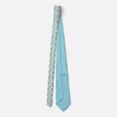 Stoa Light Blue Daisy Necktie Stropdas (Achterkant)