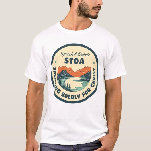 Stoa Mannen Berg logo T-shirt (Voorkant)