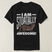 Stoat ShortTailed Weasel Ermine I Am Stoatally Awe T-shirt (Design voorkant)