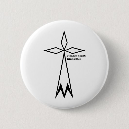 Stoat van Bretagne Ronde Button 5,7 Cm (Voorkant)