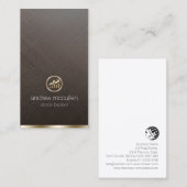 Stock Broker Goud Stock Chart Pictogram Visitekaartje (Voorkant / Achterkant)