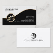 Stock Broker Investering Stock Grafiek Pictogram Visitekaartje (Voorkant / Achterkant)