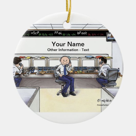 Stock Broker - Male Keramisch Ornament (Voorkant)
