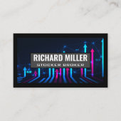 Stock Broker | Pijlen omhoog | Financiering Visitekaartje (Voorkant)