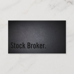 Stock Broker Professional Bold Text Black Visitekaartje