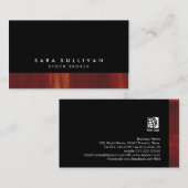 Stock Broker Vet Zwart Abstract Zonsondergang Grad Visitekaartje (Voorkant / Achterkant)