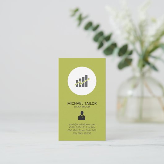 Stock Broker Visitekaartje (Staand voorkant)