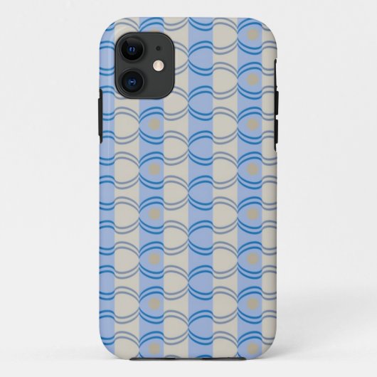 Stock Candystripe Blue Tan Case-Mate iPhone Case (Achterkant)