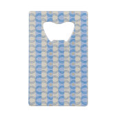 Stock Candystripe Blue Tan Creditkaart Flessenopener (Achterkant)