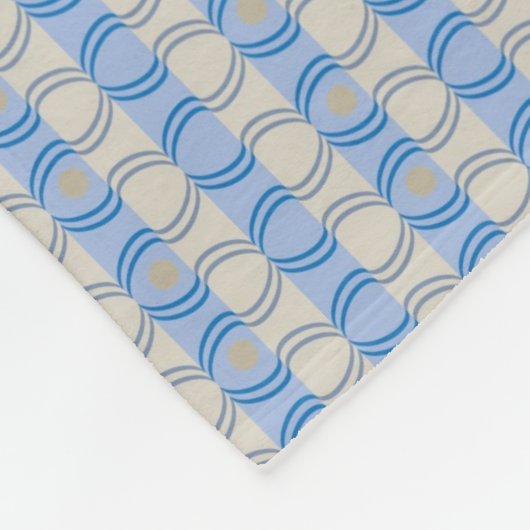 Stock Candystripe Blue Tan Fleece Deken (Hoek)