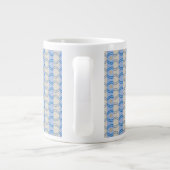 Stock Candystripe Blue Tan Grote Koffiekop (Achterkant)