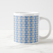 Stock Candystripe Blue Tan Grote Koffiekop (Rechts)
