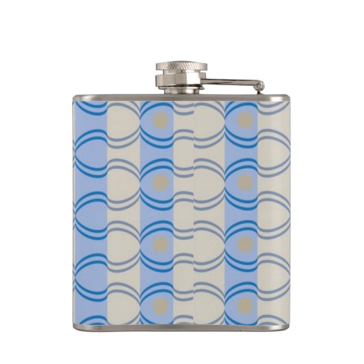 Stock Candystripe Blue Tan Heupfles (Achterkant)