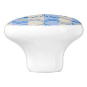 Stock Candystripe Blue Tan Keramische Knop (Zijkant)