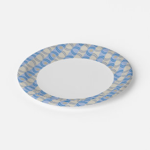 Stock Candystripe Blue Tan Papieren Bordje