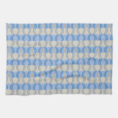 Stock Candystripe Blue Tan Theedoek (Horizontaal)