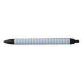 Stock Candystripe Blue Tan Zwarte Inkt Pen (Voorkant)