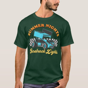 Stock Car Racing America Hete zomernachten Racetra T-shirt