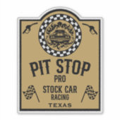 Stock Car Racing Cadeau Sticker (Voorkant)