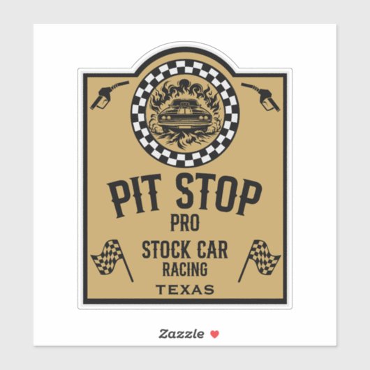 Stock Car Racing Cadeau Sticker (Vel)