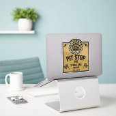 Stock Car Racing Cadeau Sticker (Laptop op bureau)