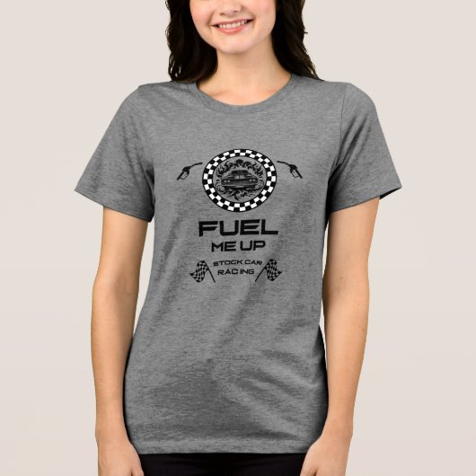 Stock Car Racing Cadeau Tri-Blend Shirt (Voorkant)