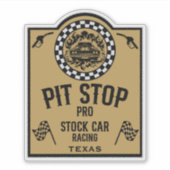 Stock Car Racing Gift Sticker (Voorkant)