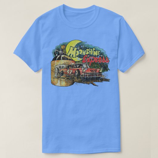 Stock Car Racing Moonshine Express 1976 T-shirt (Design voorkant)