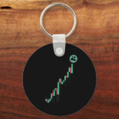 Stock Chart Decentraland MANA Coin Trading Crypto Sleutelhanger (Voorkant)
