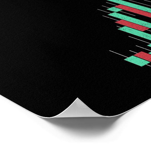 Stock Chart Polygon Matic Coin Trading Crypto HODL Poster (Hoek)