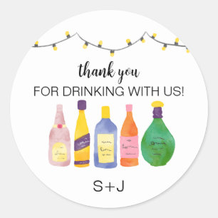 Stock de Bar bedankt voor het drink met ons Class Ronde Sticker