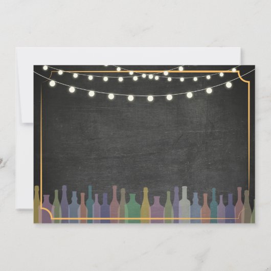 Stock De Bar Chalk Couple's Douche Uitnodiging (Achterkant)