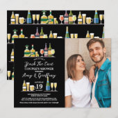 Stock De Bar Foto Partij Verloving Paar Douche Kaart (Voorkant / Achterkant)