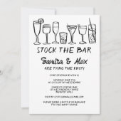 Stock de bar grillige cocktail Drink Verloving Kaart (Voorkant)