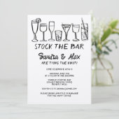 Stock de bar grillige cocktail Drink Verloving Kaart (Staand voorkant)