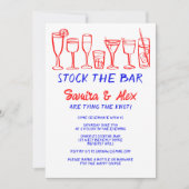 Stock de bar grillige cocktail Drink Verloving Kaart (Voorkant)